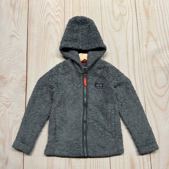Patagonia Other - Patagonia Los Gatos Hoody Girls XS 5-6 Sherpa Pile Fleece Jacket Forge Gray